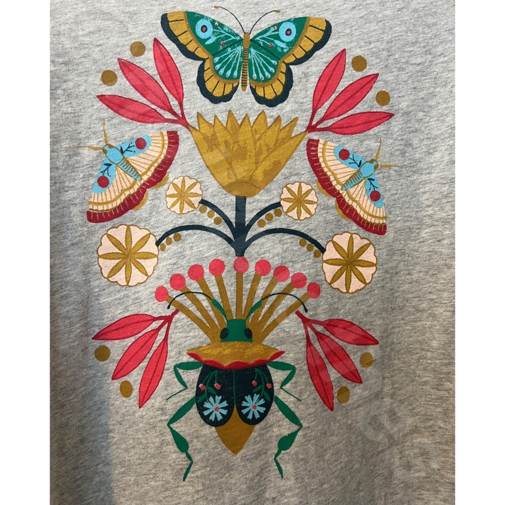 Anthropologie x Mary O’Malley Oversized Nature Graphic Tee XS/S - Picture 4 of 9